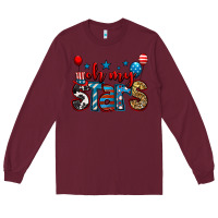 Burgundy oh my stars 4th of july Long Sleeve Tee - Jasminsmagicworld