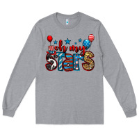 Heather Grey oh my stars 4th of july Long Sleeve Tee - Jasminsmagicworld