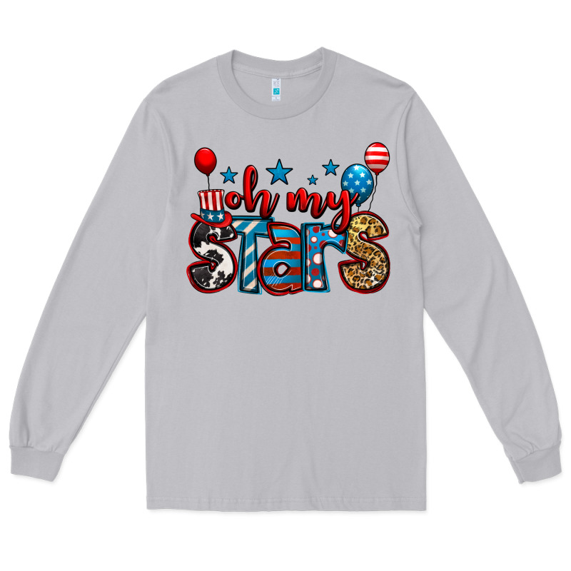 Oh My Stars 4th Of July Long Sleeve Tee by Jasminsmagicworld | Teevron