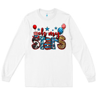 White oh my stars 4th of july Long Sleeve Tee - Jasminsmagicworld