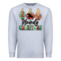 Heather Grey howdy christmas Premium Sweatshirt - MaliasSmallBusiness