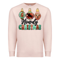 Pale Pink howdy christmas Premium Sweatshirt - MaliasSmallBusiness