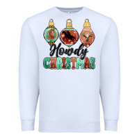White howdy christmas Premium Sweatshirt - MaliasSmallBusiness