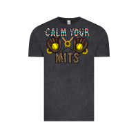 Vintage Black calm your mits Vintage Tee - CowhideDigitalArt