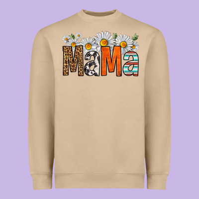 Western Daisies Mama Heavyweight Sweatshirt Designed By Hra Design Shop