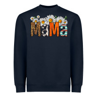 Navy western daisies mama Heavyweight Sweatshirt - HRA Design Shop