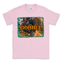 Bubblegum Pink thanksgiving turkey gobble with background Classic Tee - RanaPortraitStore