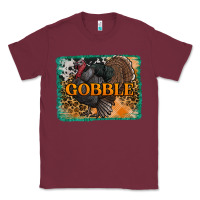 Burgundy thanksgiving turkey gobble with background Classic Tee - RanaPortraitStore