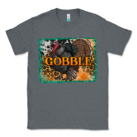 Charcoal Heather thanksgiving turkey gobble with background Classic Tee - RanaPortraitStore