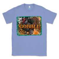 Colony Blue thanksgiving turkey gobble with background Classic Tee - RanaPortraitStore