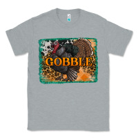 Heather Grey thanksgiving turkey gobble with background Classic Tee - RanaPortraitStore