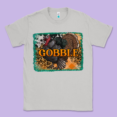 Thanksgiving Turkey Gobble With Background Classic Tee Designed By Ranaportraitstore