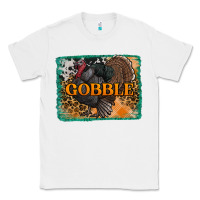 White thanksgiving turkey gobble with background Classic Tee - RanaPortraitStore