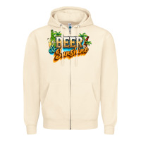 Sandshell Beer and sunshine Zipper Hoodie - NancyCooperArtShop