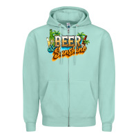 Seafoam Beer and sunshine Zipper Hoodie - NancyCooperArtShop