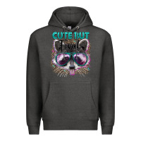 Charcoal Heather cute but feral Premium Hoodie - Artiststas
