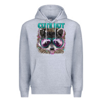 Heather Grey cute but feral Premium Hoodie - Artiststas