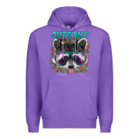 Purple cute but feral Premium Hoodie - Artiststas