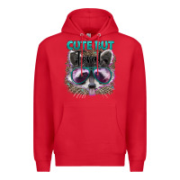 Red cute but feral Premium Hoodie - Artiststas