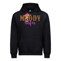 Black Moody Heifer with Leopard Urban Hoodie - texasbilliewilder