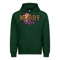 Foreset Green Moody Heifer with Leopard Urban Hoodie - texasbilliewilder