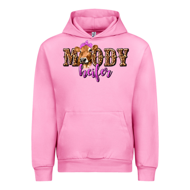 Moody Heifer With Leopard Urban Hoodie by texasbilliewilder | Teevron