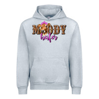 Heather Grey Moody Heifer with Leopard Urban Hoodie - texasbilliewilder