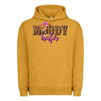 Pigment Peanut Butter Moody Heifer with Leopard Urban Hoodie - texasbilliewilder