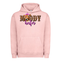 Pigment Salmon Moody Heifer with Leopard Urban Hoodie - texasbilliewilder