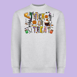 Trick Or Treat Heavyweight Sweatshirt Designed By Cowhidedigitalart