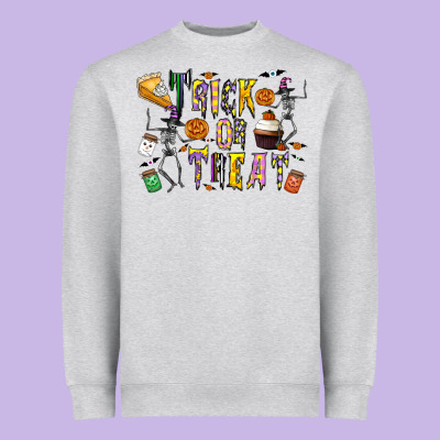 Trick Or Treat Heavyweight Sweatshirt Designed By Cowhidedigitalart