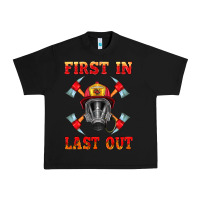 Black firefighter face mask with axes Urban Heavy Tee - HRA Design Shop