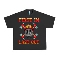 Pigment Black firefighter face mask with axes Urban Heavy Tee - HRA Design Shop