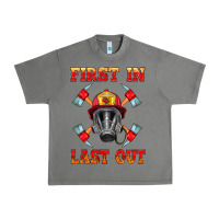 Tornado firefighter face mask with axes Urban Heavy Tee - HRA Design Shop