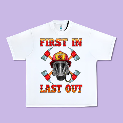 Firefighter Face Mask With Axes Urban Heavy Tee Designed By Hra Design Shop