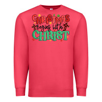 Cardinal christmas begins with christ Premium Sweatshirt - MaliasSmallBusiness