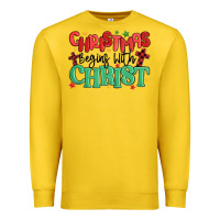Lemon christmas begins with christ Premium Sweatshirt - MaliasSmallBusiness