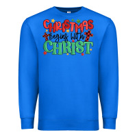 True Royal christmas begins with christ Premium Sweatshirt - MaliasSmallBusiness