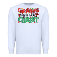 White christmas begins with christ Premium Sweatshirt - MaliasSmallBusiness