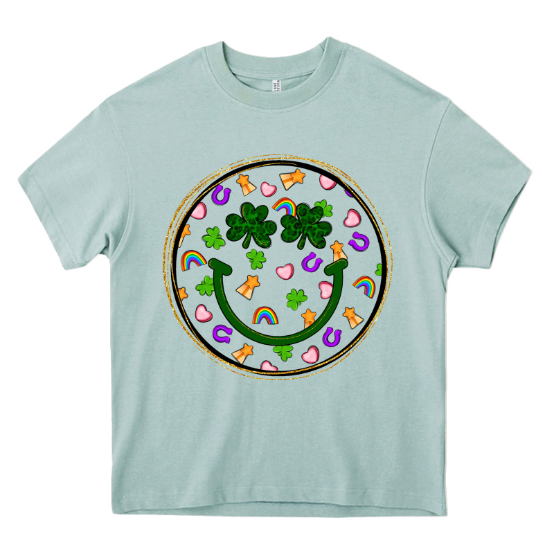 St Patrick S Day Smiley Face Heavy Core Tee by Artiststas | Teevron