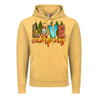 Vintage Mustard love camping Vintage Hoodie - Zillion Design Studio