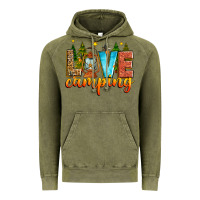 Vintage Olive love camping Vintage Hoodie - Zillion Design Studio