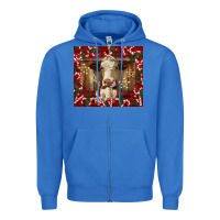 True Royal christmas heifer with candy canes Zipper Hoodie - BarkalooDesign