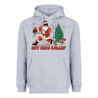 Heather Grey out here ballin' Heavyweight Hoodie - MaliasSmallBusiness