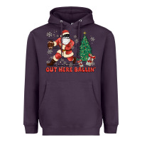 Plum out here ballin' Heavyweight Hoodie - MaliasSmallBusiness