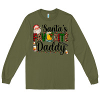 Army Green santa's favorite daddy Long Sleeve Tee - AdoDesignShop