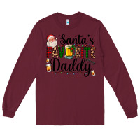 Burgundy santa's favorite daddy Long Sleeve Tee - AdoDesignShop