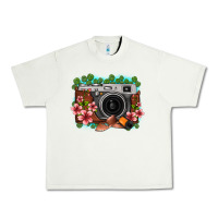 Pistachio floral lotus leaf film roll vintage camera Urban Heavy Tee - FaDigitalArtStudio