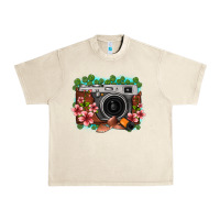 Sandshell floral lotus leaf film roll vintage camera Urban Heavy Tee - FaDigitalArtStudio