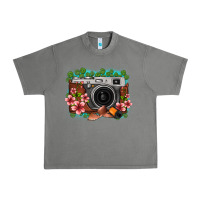 Tornado floral lotus leaf film roll vintage camera Urban Heavy Tee - FaDigitalArtStudio